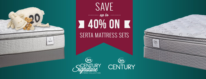 Save up to 40% off on Serta Mattresses